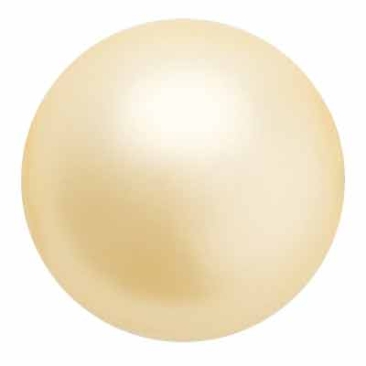 Preciosa Perle Bille, Nacre Pearl, Forme : Rond, 6 mm, Couleur : vanille