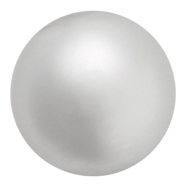 Preciosa Perle Kugel, Nacre Pearl, Form: Rund, 6 mm, Farbe: light grey