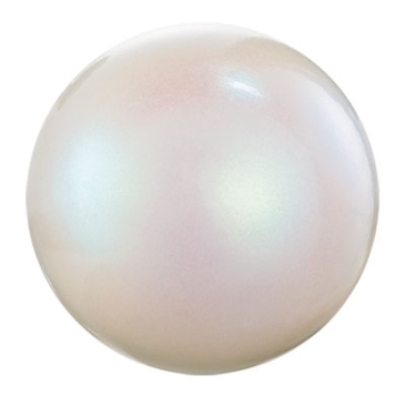 Preciosa parelbol, Nacre parel, Vorm: Rond, 6 mm, kleur: parelmoer wit