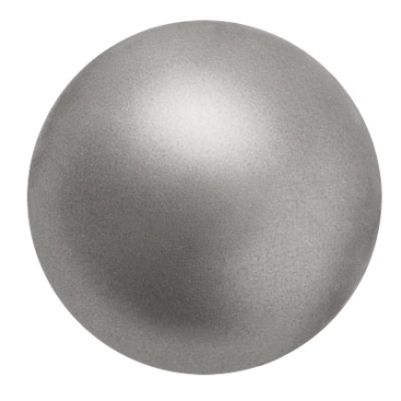 Preciosa perle boule, Nacre Pearl, forme : Rond, 8 mm, couleur : dark grey