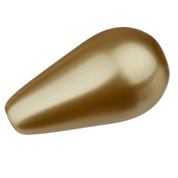 Preciosa Perle, Nacre Pearl Pear, Form: Tropfen, 10 x 6 mm, Farbe: vanilla