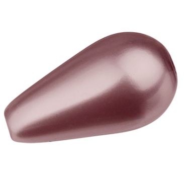 Preciosa Perle, Nacre Pearl Pear, Form: Tropfen, 10 x 6 mm, Farbe: lavender