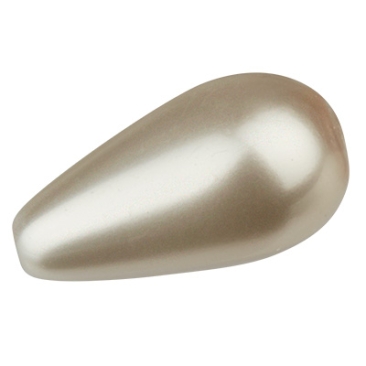 Preciosa Perle, Nacre Pearl Pear, Form: Tropfen, 10 x 6 mm, Farbe: light creamrose