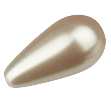 Preciosa Perle, Nacre Pearl Pear, Form: Tropfen, 10 x 6 mm, Farbe: creamrose