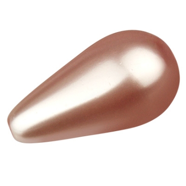 Preciosa Perle, Nacre Pearl Pear, Form: Tropfen, 10 x 6 mm, Farbe: rosaline
