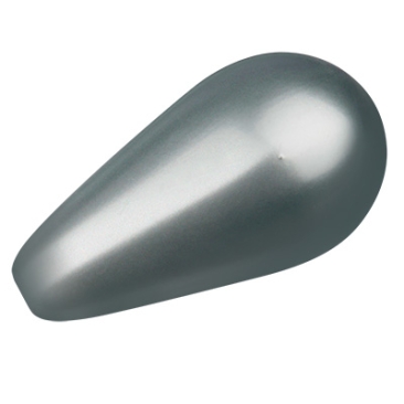Preciosa Perle, Nacre Pearl Pear, Form: Tropfen, 15 x 8 mm, Farbe: light blue