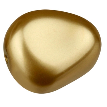 Preciosa parel, Nacre parel, vorm: Ellips (ellipsvormig), 11 x 9,5 mm, kleur: vanille