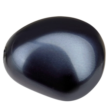 Preciosa pearl, Nacre Pearl, shape: Ellipse (Elliptic), 11 x 9.5 mm, colour: blue