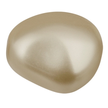 Preciosa pearl, Nacre Pearl, shape: Ellipse (Elliptic), 11 x 9.5 mm, colour: creamrose