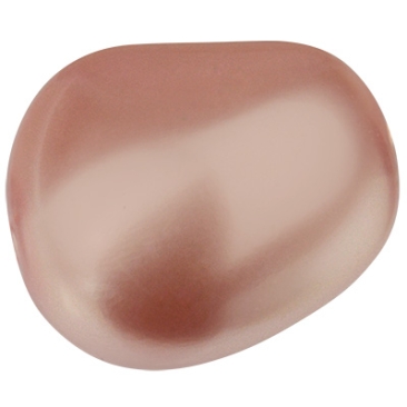 Preciosa pearl, Nacre Pearl, shape: Ellipse (Elliptic), 11 x 9.5 mm, colour: rosaline