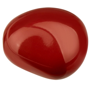 Preciosa parel, Nacre parel, vorm: Ellips (ellipsvormig), 11 x 9,5 mm, kleur: kristal cranberry