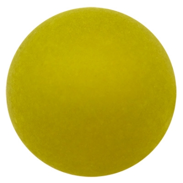 Polarisperle, rund, ca. 14 mm, olivgrün.