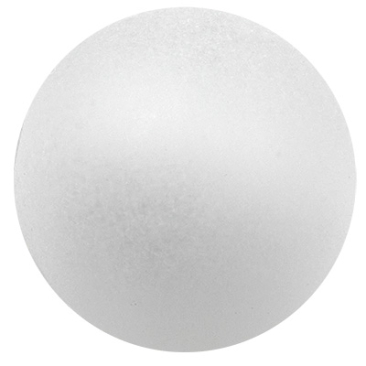 Polarisperle, rund, ca. 14 mm, weiß matt