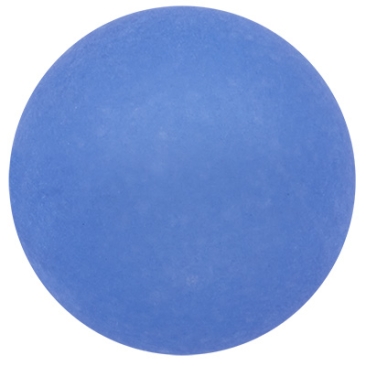 Polaris kraal, rond, ca. 14 mm, capri blauw