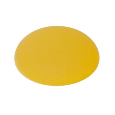 Cabochon, round, 16 mm, sunshine yellow