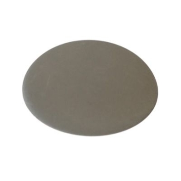 Cabochon, round, 16 mm, dark grey