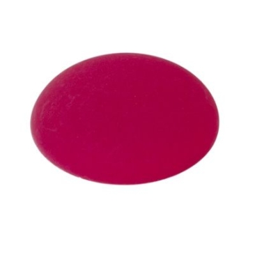 Cabochon, round, 16 mm, raspberry red