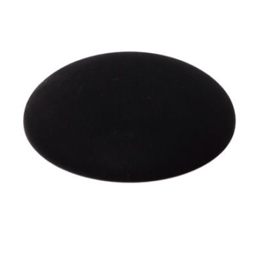 Polaris cabochon, rond, 25 mm, noir