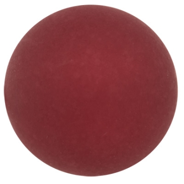 Polaris bead, round, approx. 16 mm, wine red