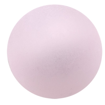Polaris bead, round, approx. 16 mm, pastel pink