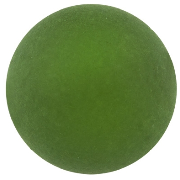 Polaris bead, round, approx. 16 mm, dark green