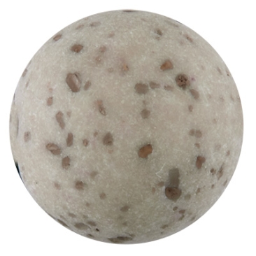 Polaris bead gala sweet, ball, 8 mm, light grey