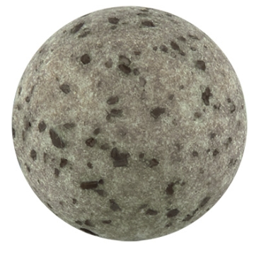 Perle polaire gala sweet, boule, 12 mm, gris foncé