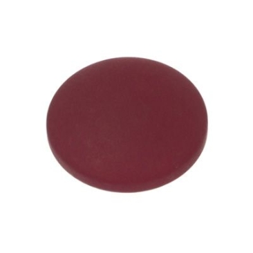 Polaris cabochon, round, 12 mm, wine red