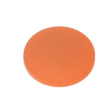 Polaris cabochon, round, 12 mm, orange