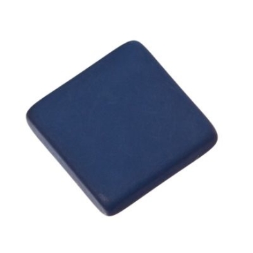 Polaris cabochon, angular, 12 x 12 mm, dark blue