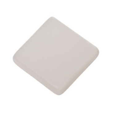 Polaris cabochon, carré, 12 x 12 mm, blanc