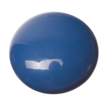 Polaris opaque cabochon, rond, 12 mm, bleu foncé
