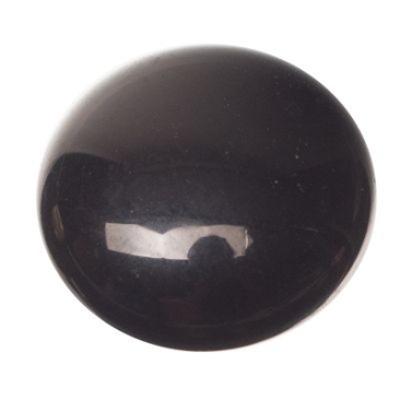 Polaris opaque cabochon, rond, 12 mm, noir