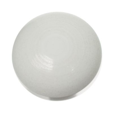 Polaris cabochon, round, 12 mm, surface: ceramica, colour: aqua