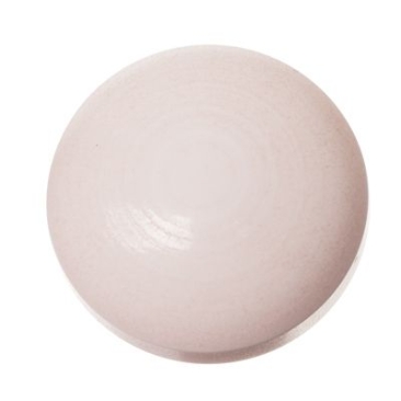 Polaris cabochon, round, 12 mm, surface: ceramica, colour: 12 mm, pink