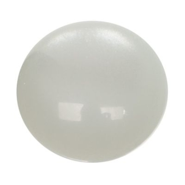 Polaris shiny cabochon, round, 12 mm, aqua