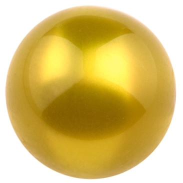 Perle polaire brillante, ronde, env.10 mm, vert olive