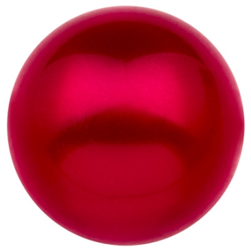 Polaris bead shiny, round, ca.10 mm, raspberry red