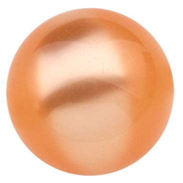 Polaris bead shiny, round, approx. 10 mm, orange