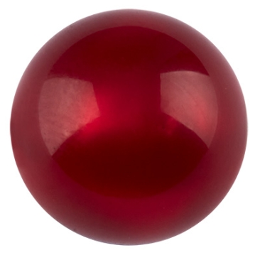 Polaris bead shiny, round, approx. 14 mm, wine red