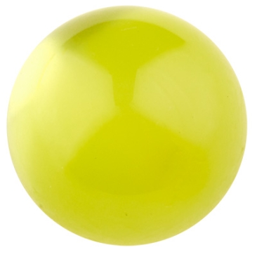 Polaris bead shiny, round, approx. 14 mm, light green