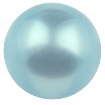 Polaris bead shiny, round, approx. 14 mm, sky blue