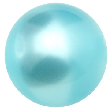 Polaris bead shiny, round, approx. 14 mm, light blue
