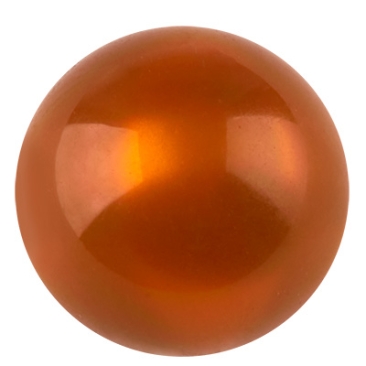 Polaris bead shiny, round, approx. 14 mm, copper