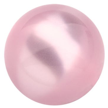 Polaris bead shiny, round, approx. 14 mm, rose