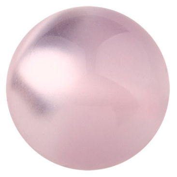 Polaris bead shiny, round, approx. 14 mm, pastel pink