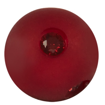Boule Polaris 8 mm rouge vin avec Swarovski
