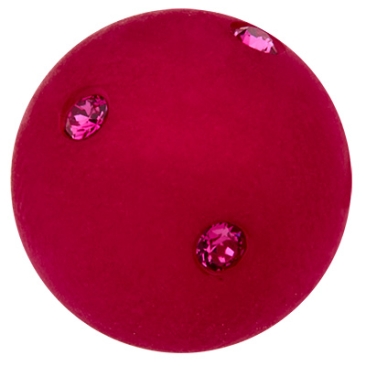 Polaris ball 8 mm raspberry with Swarovski