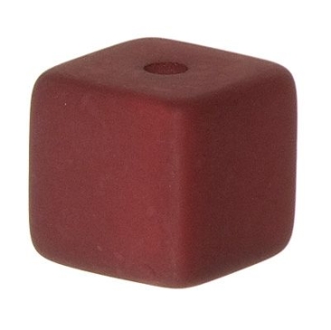 Polaris cubes, 8 x 8 mm, wine red