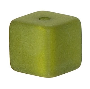 Polaris cubes, 8 x 8 mm, olive green